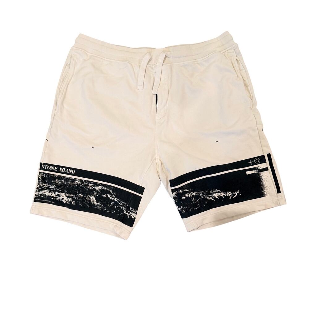 Stone Island White Bermuda Shorts size XL